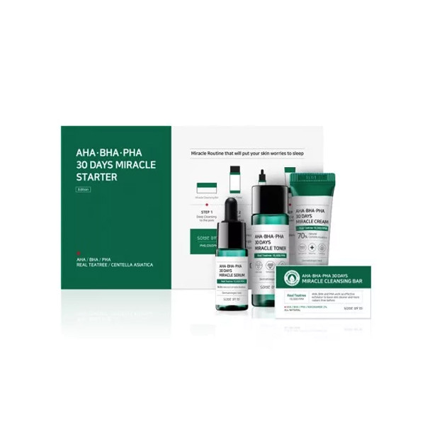 Some By Mi AHA-BHA-PHA 30 Days Miracle Starter Edition, Мини набор для бережного ухода за проблемной кожей
