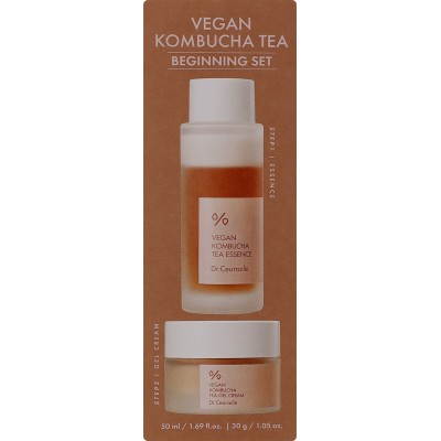 Dr.Ceuracle Vegan Kombucha Tea Beginning Set (f/essence/50ml + f/cr/30g) Набор для ухода за кожей с чаем комбуча (эссенция 50 мл + крем 30 г)