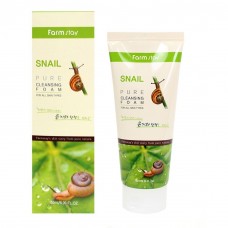 FarmStay Korean Pure Snail Foam Cleanser, 180ml. Пенка для умывания с экстрактом слизи улитки