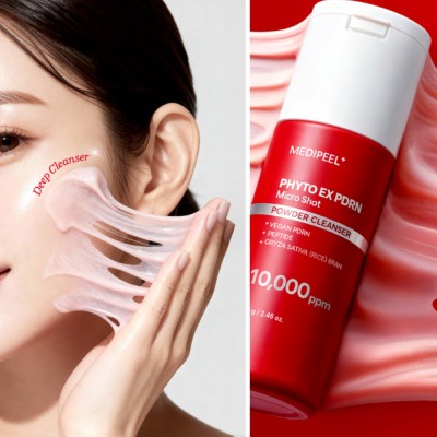 Medi Peel «Phyto EX PDRN Micro Shot Powder Cleanser» Очищающая энзимная пудра с пептидами с ПДРН и микроиглами