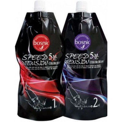 Bosnic Интенсивная крем-краска для волос «Speed 5 Minutes Intension Color Cream», оттенок Black