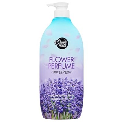 SHOWER MATE Flower Perfume Body Wash 1.2 L (Purple - Lavender & Lilac)  Гель для душа