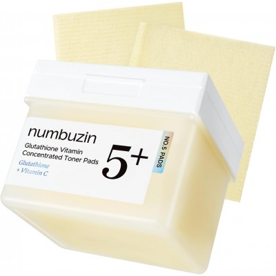numbuzin No.5 Vitamin C, Niacinamide & Glutathione, 70 Pads, 180 ml. Отшелушивающие диски