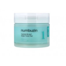 Numbuzin, No.1 Centella Re-Leaf Green Toner Pad, 70 Pads,190 ml.  Cica + Пантенол  Зеленые тонер-пэды