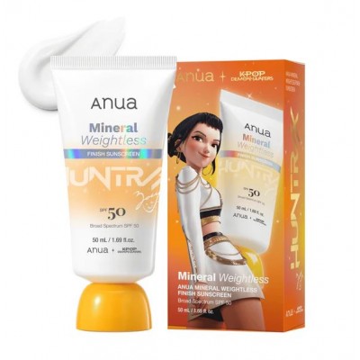 Anua Mineral Weightless Finish Sunscreen SPF50+ PA++++50ml. ULTRA