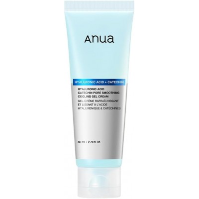 Anua Hyaluronic Acid + Catechin Pore Smoothing Cooling Gel Cream, 80ml. Охлаждающий гель-крем для сужения пор 