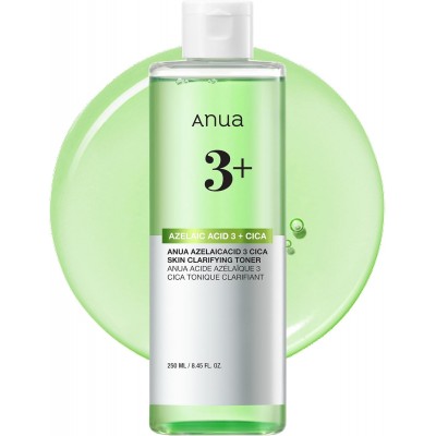 Anua  Azelaic Acid 3 CICA Skin Claryfing Toner, 250 ml. Очищающий тонер для проблемной кожи 