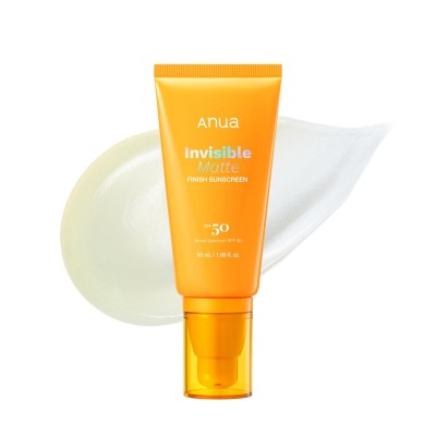 Anua Invisible Matte Finish Sunscreen, Broad Spectrum SPF50 PA+++, 50ml. солнцезащитное средство
