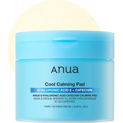 Anua Hyaluronic Acid 8+ Catechin Calming Pad. 110 Pads  Успокаивающие пэды Anua с гиалуроновой кислотой и катехинами 