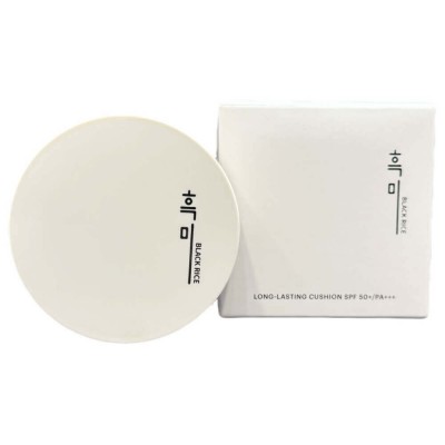 Black Rice Long Lasting Cushion SPF50+ PA+++, 12g+12g, №25, Стойкий кушон с экстрактом чёрного риса