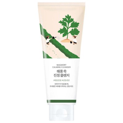 Round Lab Mugwort Calming Cleanser, 150ml. Успокаивающая пенка для умывания с полынью 