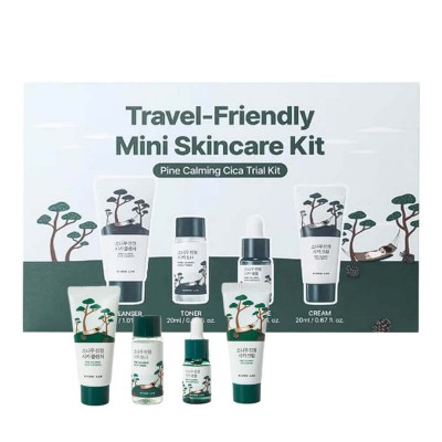 Round Lab Travel-Friendly Mini Skincare Kit Pine Calming, Набор миниатюр с экстрактом сосны