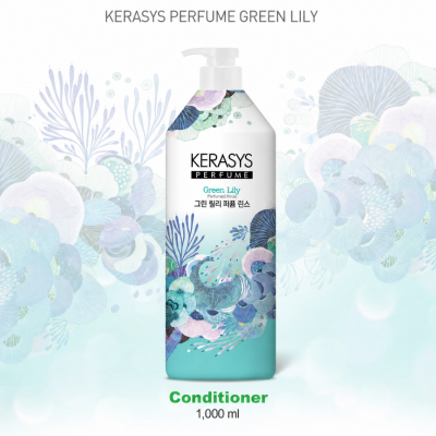 Kerasys Perfume Green Lily Perfumed Conditioner, 1000ml. Парфюмированный кондиционер для волос Зеленая лилия