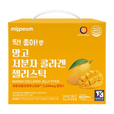 Mippeum Низкомолекулярный коллаген с манго, желе-стик 1200g., 60e