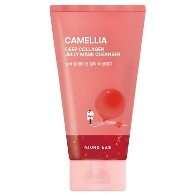 Гель-маска Round Lab Camellia Deep Collagen Jelly Mask Cleanser 