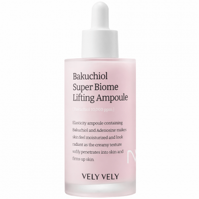 Лифтинг-сыворотка с бакучиолом и пептидами Vely Vely Bakuchiol Super Biome Lifting Ampoule