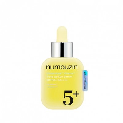 Numbuzin No.5+ Glutathione Vitamin Tone-Up Sun Serum SPF50+ PA++++ , 30ml.— легкая солнцезащитная сыворотка