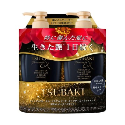 Tsubaki PremiumEX Damage Care Repair, Set, 400 ml. + 400 ml. Набор (шампунь+тритмент) для поврежденных волос