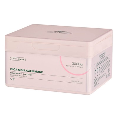VT Cosmetics Cica Collagen Mask, 350g, 30ea. Набор тканевых масок с коллагеном для эластичности кожи 30шт,
