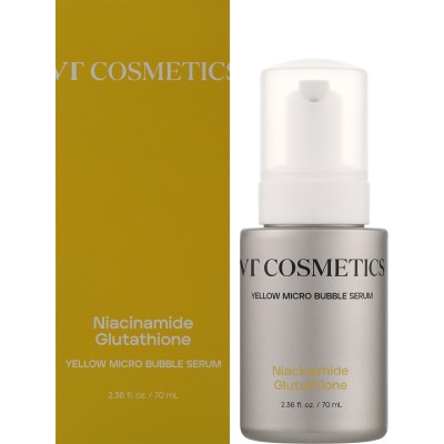 VT Cosmetics Niacinamide Glutathione Yellow Micro Bubble Serum, 70ml. Сыворотка с микропузырьками для выравнивания тона кожи