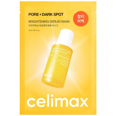Celimax Pore+Dark Spot Brightening Serum Mask, 27ml.*10ea. Маска для выравнивания тона и рельефа кожи 