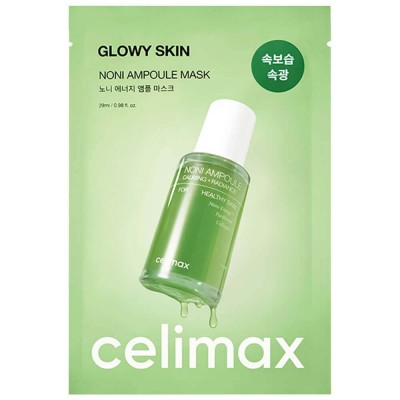 Celimax Glowy Skin Noni Ampoule Mask, 28ml.*10ea. Увлажняющая маска с экстрактом нони