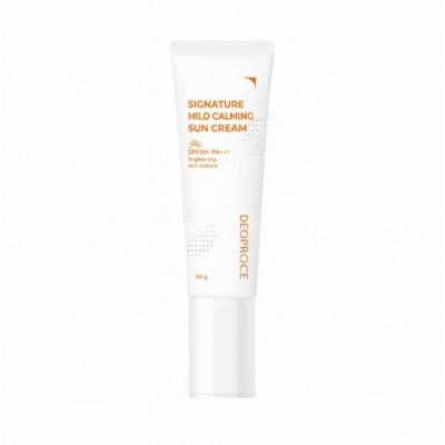Deoproce Signature Mild Calming Sun Cream Spf50+ Pa++++, 50ml. Мягкий успокаивающий солнцезащитный крем