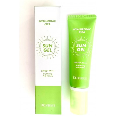 Deoproce Hyaluronic Cica Sun Gel SPF50+ PA+++, 50ml Солнцезащитный Гель с Центеллой для лица