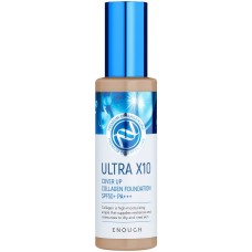 Enough Ultra X10 Cover Up Collagen Foundation SPF50+ PA +++, 100g. Увлажняющий тональный крем