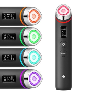 medicube Booster Pro | 6-in-1 Real Glass Glow Beauty Massager, Black. Массажер «6-в-1» для эффекта сияющей, гладкой кожи. Черный цвет