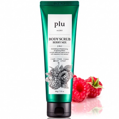 PLU Body Scrub Berry Mix, 3in1, 200g. Скраб для тела с ароматом ягодного микса