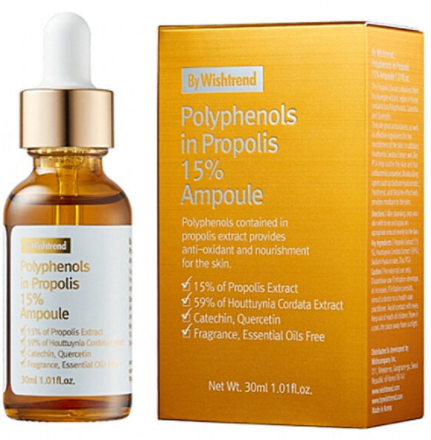 By Wishtrend Polyphenols in Propolis 15% Ampoule 30мл. Противовоспалительная сыворотка с прополисом 