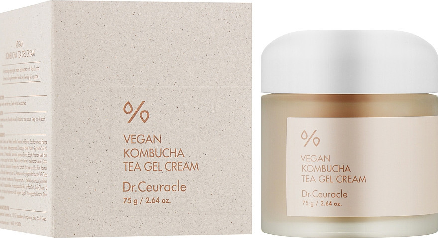 Dr.Ceuracle Vegan Kombucha Tea Cream Gel, 75ml. Крем-гель для лица Dr.Ceuracle Vegan Kombucha Tea Cream Gel, 75ml. Крем-гель для лица