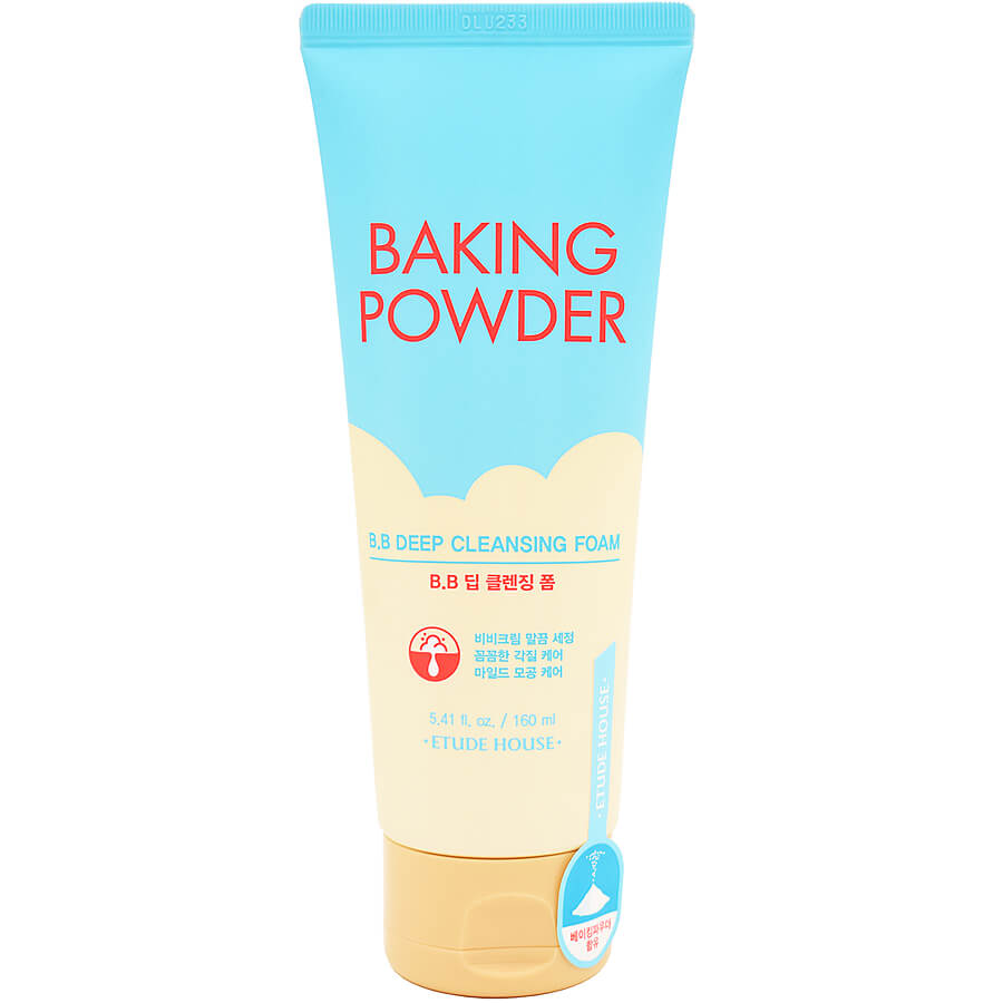 Etude House Baking Powder B.B Deep Cleansing Foam, 160ml. Очищающая пенка для снятия ББ-крема с содой Etude House Baking Powder B.B Deep Cleansing Foam, 160ml. Очищающая пенка для снятия ББ-крема с содой