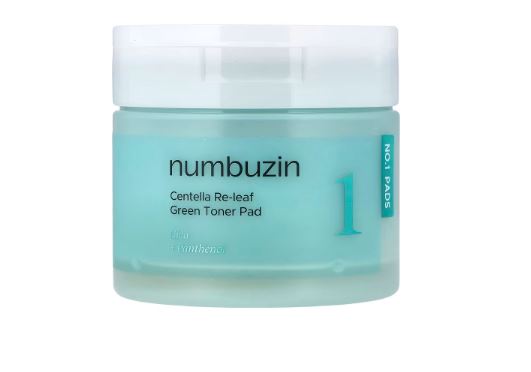 Numbuzin, No.1 Centella Re-Leaf Green Toner Pad, 70 Pads,190 ml.  Cica + Пантенол  Зеленые тонер-пэды