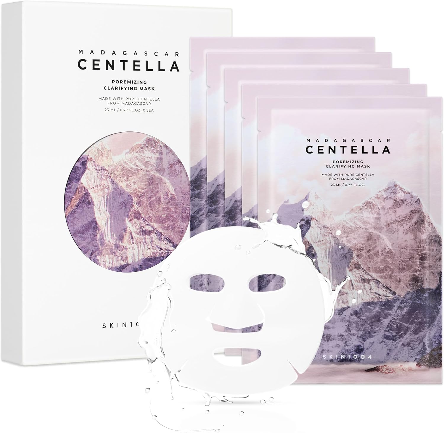 SKIN1004 Madagascar Centella Poremizing Clarifying, Set 5ea. Набор тканевых масок очищение и сужение пор